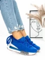 Pantofi Sport Dama din piele naturala 5WZ15 SAPPHIRE BLUE | PANTOFUL