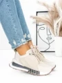 Pantofi Sport Dama din piele naturala 5SZ12 BEIGE | PANTOFUL