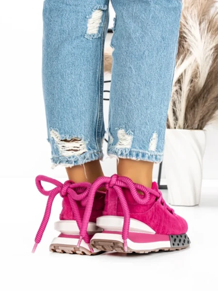 Pantofi Sport Dama din piele naturala 5WZ15 ROSEO | PANTOFUL