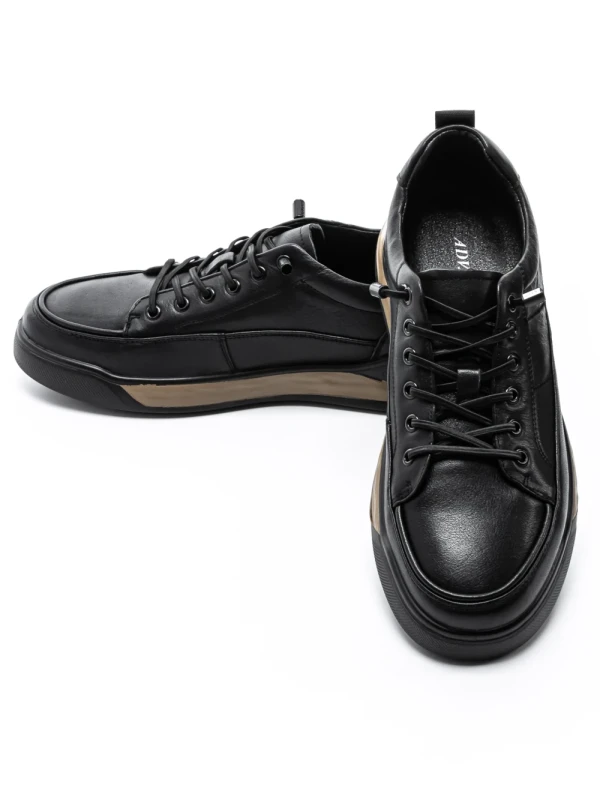 Pantofi Casual Barbati din piele naturala 57509 BLACK | ADVANCER