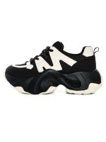 Pantofi Sport Dama din piele naturala 3A532 BLACK-CREAM | ADVANCER