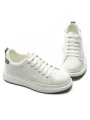 Pantofi Sport Barbati din piele naturala 51191 WHITE-BLACK | ADVANCER