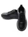 Pantofi Sport Barbati din piele naturala 88866 BLACK | ADVANCER