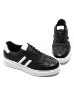 Pantofi Sport Barbati din piele naturala 02-208 BLACK-WHITE | ADVANCER