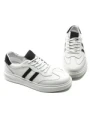 Pantofi Sport Barbati din piele naturala 02-208 WHITE-BLACK | ADVANCER