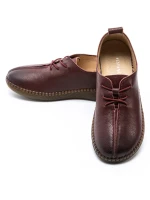 Ženske casual cipele od prirodne kože SC9520 Trešnjev | Advancer