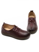 Ženske casual cipele od prirodne kože SC9520 Trešnjev | Advancer