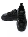 Pantofi Sport Barbati din piele naturala 88220 BLACK | ADVANCER