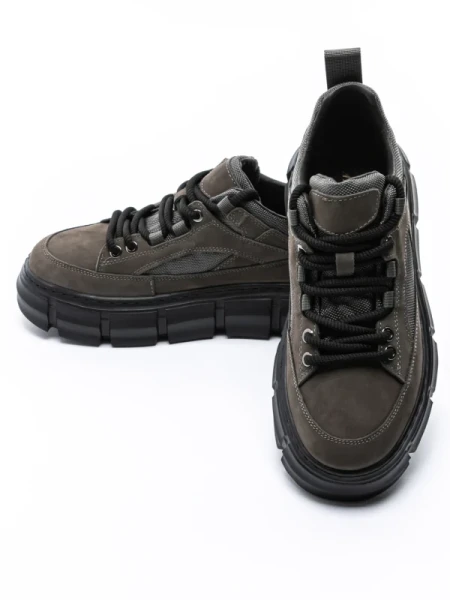 Pantofi Sport Barbati din piele naturala 88220B GREY | ADVANCER