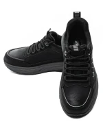 Pantofi Sport Barbati din piele naturala E90002 BLACK | ADVANCER