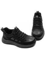 Pantofi Sport Barbati din piele naturala E90002 BLACK | ADVANCER