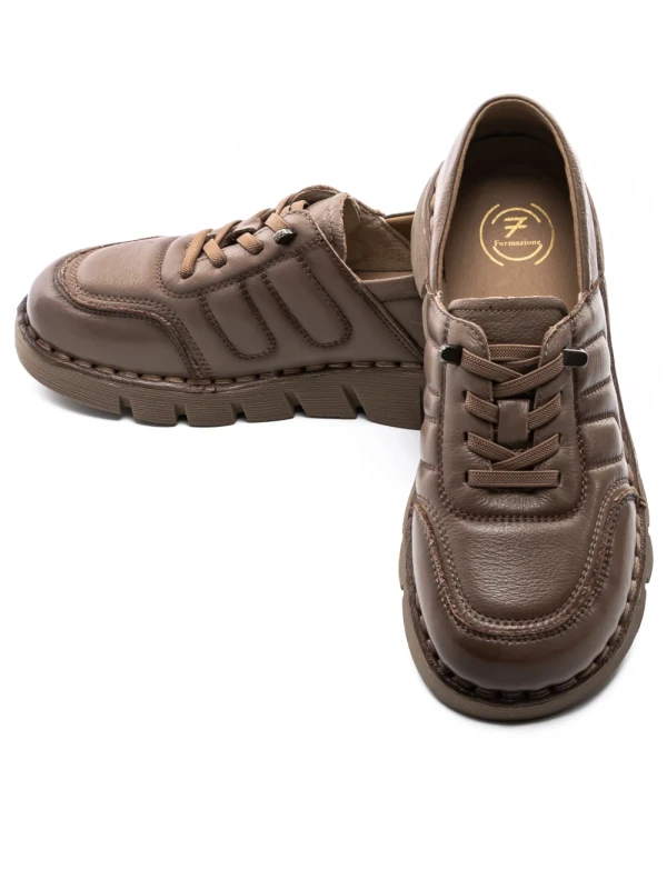 Pantofi Casual Dama din piele naturala KM2583 APRICOT | FORMAZIONE