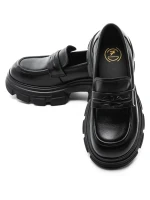 Pantofi Casual Dama din piele naturala KM1605 BLACK | FORMAZIONE