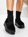 Ghete Dama cu Platforma 56WL1 BLACK | MEI