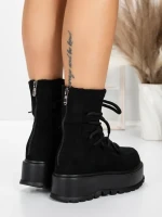 Ghete Dama cu Platforma 56WL3 BLACK | MEI