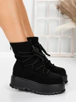 Ghete Dama cu Platforma 56WL3 BLACK | MEI