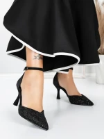 Pantofi Stiletto 5XKK38 BLACK | MEI