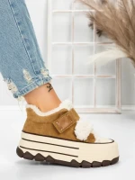 Ghete Dama din piele naturala 5W53 YELLOW | PANTOFUL