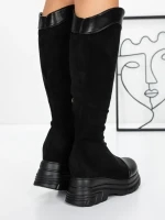 Cizme Dama cu Platforma 58WL13 BLACK | MEI