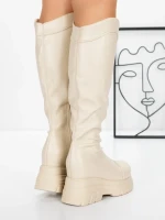 Cizme Dama cu Platforma 58WL13 BEIGE | MEI