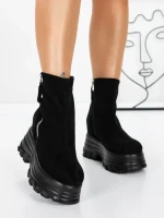 Ghete Dama cu Platforma 58WL17 BLACK | MEI