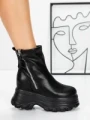 Ghete Dama cu Platforma 58WL17 BLACK | MEI