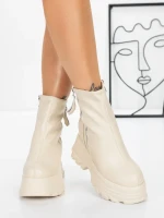 Ghete Dama cu Platforma 58WL17 BEIGE | MEI