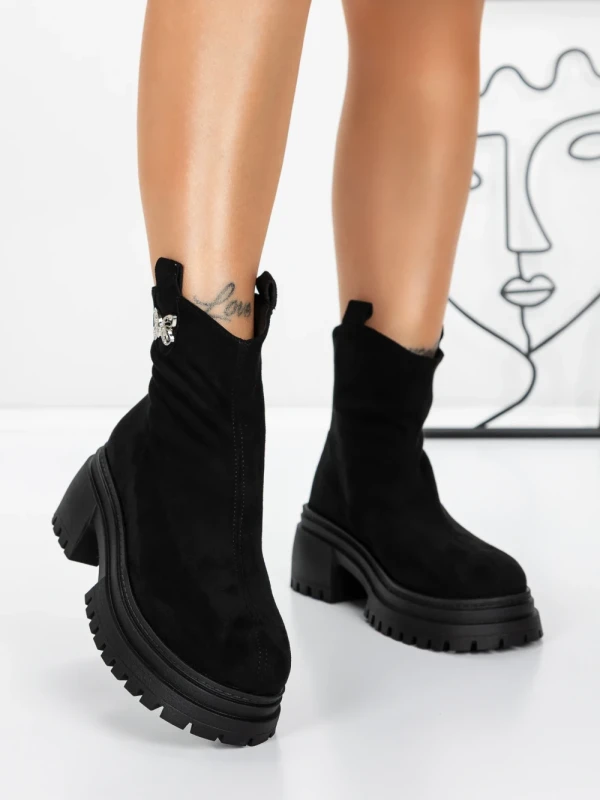 Ghete Dama cu Platforma 58WL21 BLACK | MEI