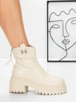 Ghete Dama cu Platforma 58WL21 BEIGE | MEI