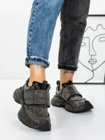 Sneakers Dama 5WL96 BLACK-GUNCOLOR | MEI