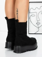 Ghete Dama cu Platforma 3AL77 BLACK | MEI