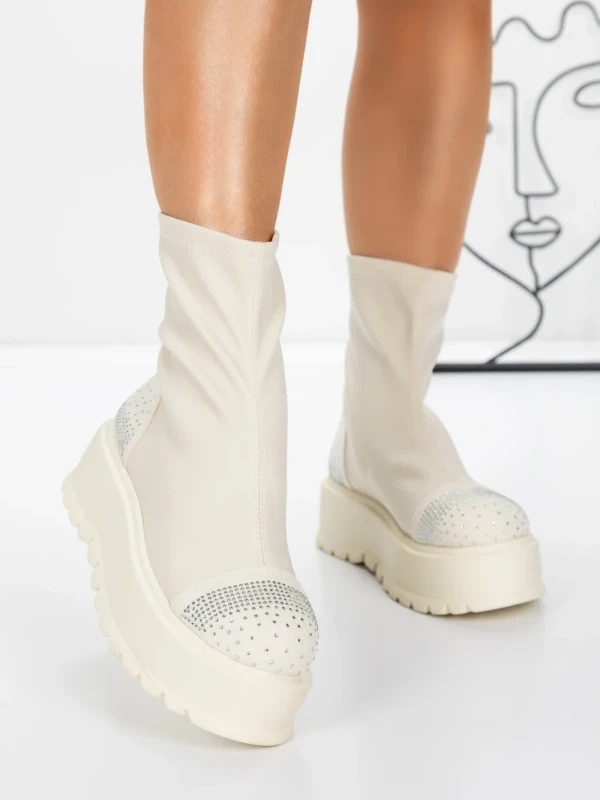 Ghete Dama cu Platforma 3AL78 BEIGE | MEI