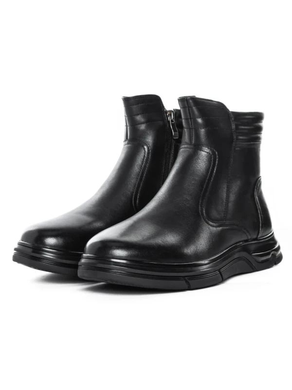 Ghete Barbati din piele naturala Z184550-1 BLACK | ADVANCER