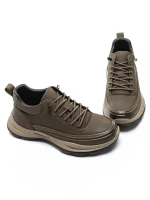 Ghete Barbati din piele naturala E90005 KHAKI | ADVANCER