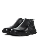 Ghete Barbati din piele naturala 8157R-D BLACK | ADVANCER