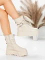 Ghete Dama cu Platforma 5W83 BEIGE | MEI