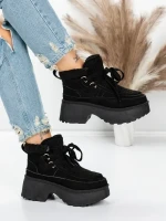 Ghete Dama cu Platforma 5GB3 BLACK | MEI