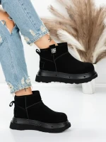 Ghete Dama din piele naturala 58W28 BLACK | PANTOFUL