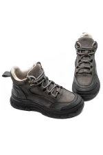 Ghete Dama din piele naturala 8110 GREY | ADVANCER