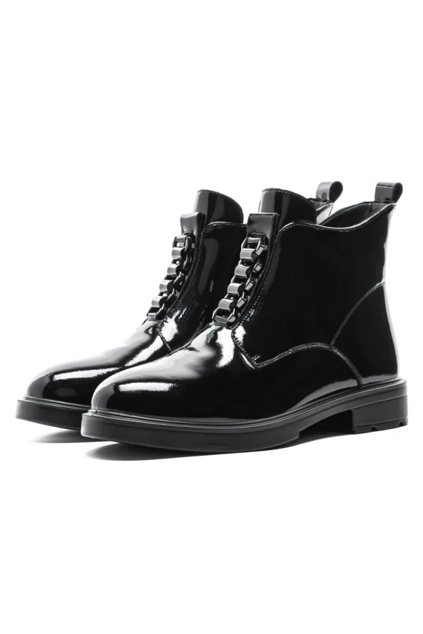 Ghete Dama din piele naturala Q1227-21 BLACK | ADVANCER