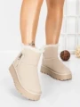 Ghete Dama din piele naturala 5W95 KHAKI | PANTOFUL