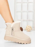 Ghete Dama din piele naturala 5W95 KHAKI | PANTOFUL