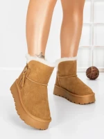 Ghete Dama din piele naturala 5W95 YELLOW | PANTOFUL