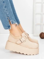 Ghete Dama cu Platforma 58WL18 BEIGE | MEI