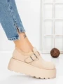 Ghete Dama cu Platforma 58WL18 BEIGE | MEI