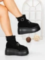 Ghete Dama cu Platforma 56WL12 BLACK | MEI