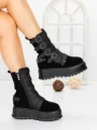 Ghete Dama cu Platforma 56WL2 BLACK | MEI
