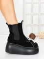 Ghete Dama cu Platforma 56WL9 BLACK | MEI