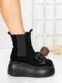 Ghete Dama cu Platforma 56WL10 BLACK | MEI