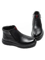 Ghete Barbati din piele naturala L52681 BLACK | MELS